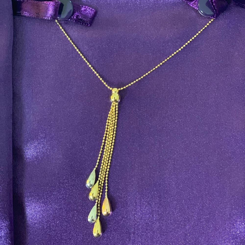 Tri bead drop necklace & earring set